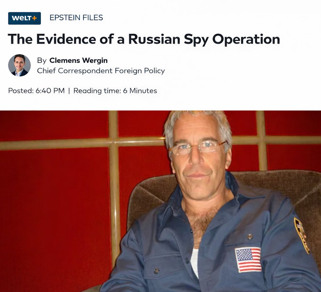 This article was written by <a href="/clemenswergin/">Clemens Wergin</a> for the German outlet <a href="/welt/">WELT</a>. Fully aware of the truth, he's deliberately trying to deceive the German people and rebrand an Israeli child sex trafficking blackmail operation as a Russian one.

You can't hate the mainstream media enough.
