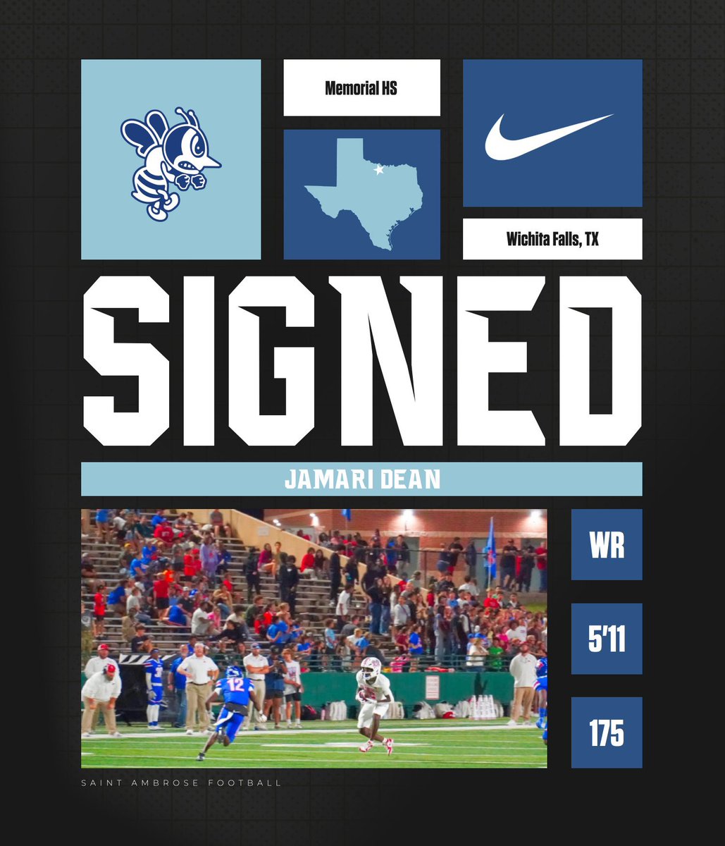 FightingBeesFB's tweet photo. Welcome Home, Jamari Dean! 🖊️🐝 🏈

@jamariidean 

#BringTheSting #Team98 #NSD26 https://t.co/ep9vhRDQbp