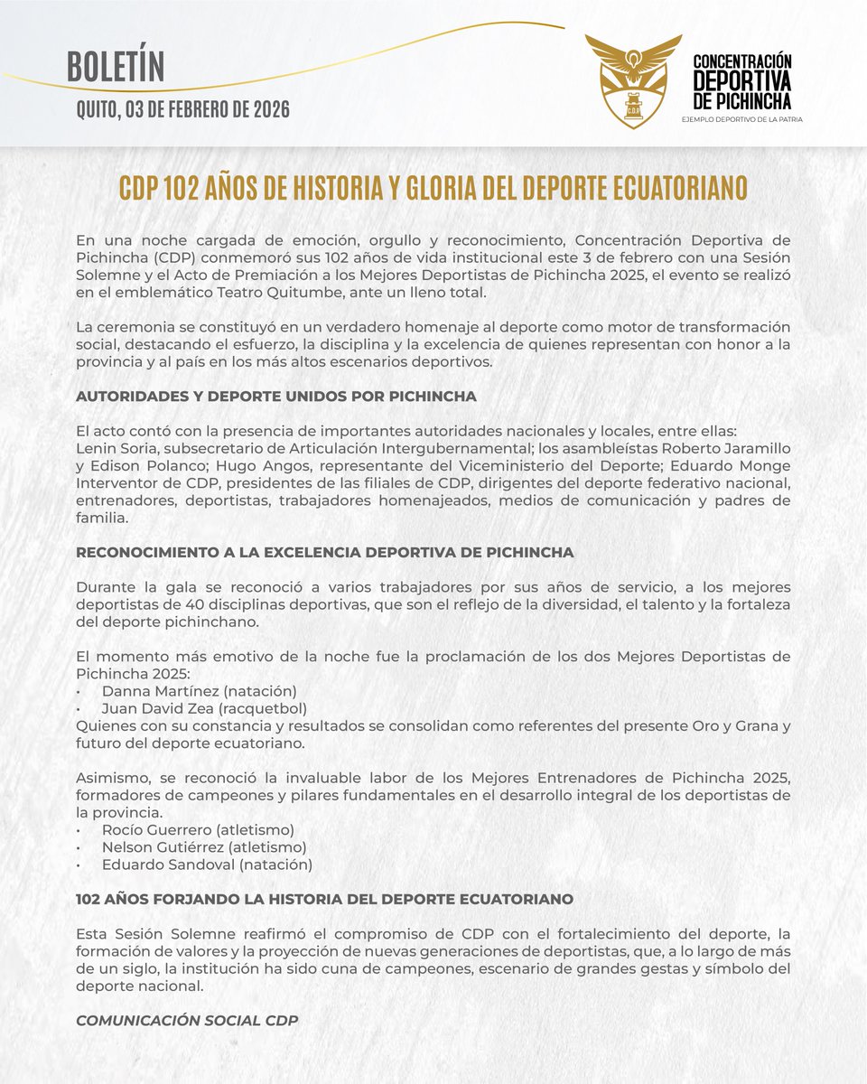 Concentración Deportiva de Pichincha tweet media