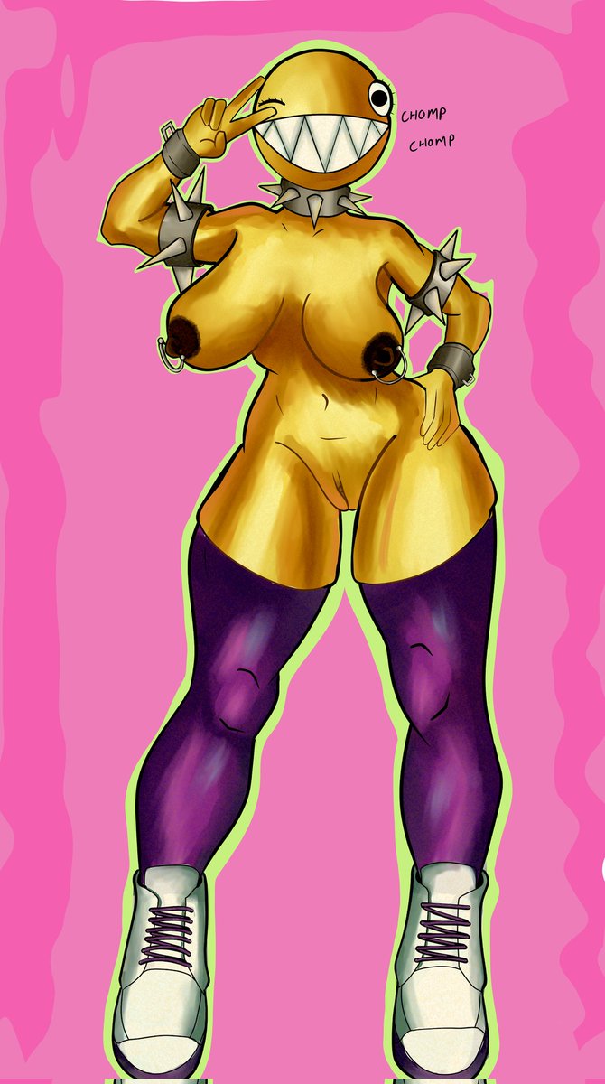 S0ur__Puss's tweet photo. Chomp chomp 

Goldie fanart character belongs to @wyerframeZ https://t.co/58yeKmaPE1