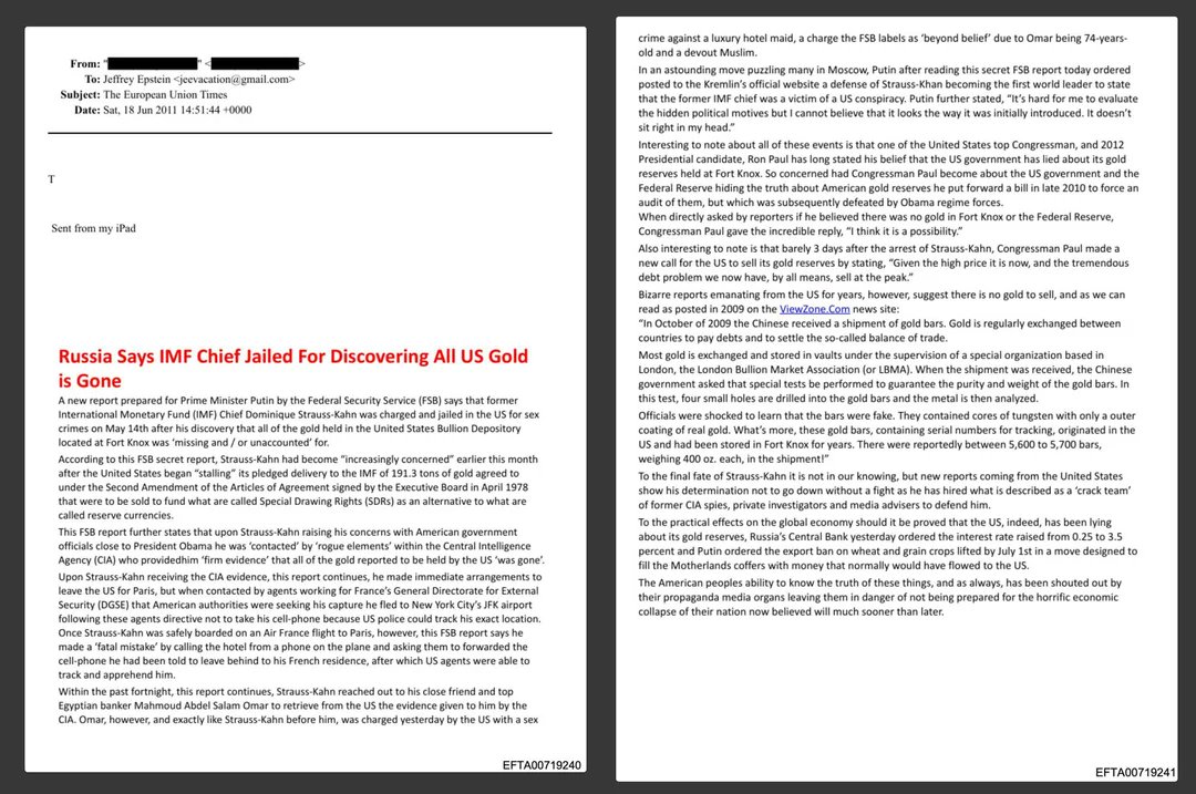 I post this guided by The Lord Christ Jesus, and acknowledge that you should not trust things like this when it was the government who released it. But this one, if true, is the real front page story. Maybe its fake - what assumptions will the markets make? Risk on or off.