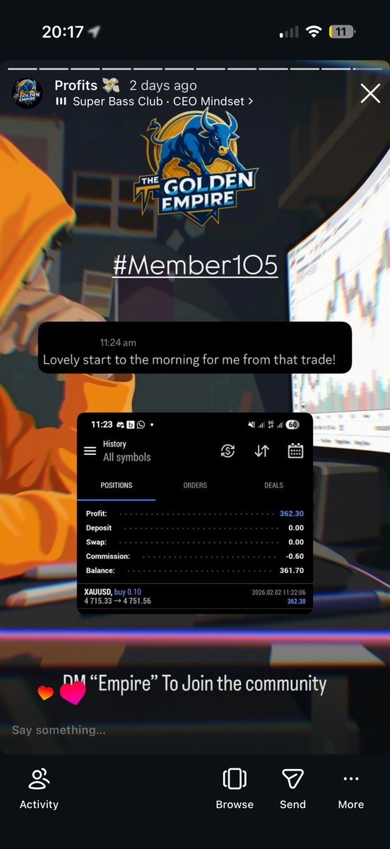 lordtrins's tweet photo. cmon people we be EATING in this group! DM ME ASAP TO GET INVOLVED.

FREE SECTION 2 signals a week🫡💸. #xauusd #btcusd #forexsignals #forexprofit https://t.co/GB6XmjTiKW