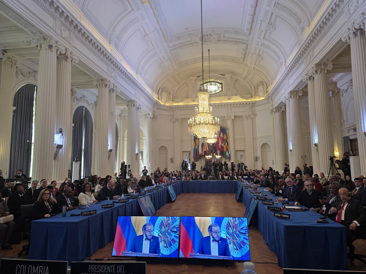 En la OEA,Washington. Daré mi discurso final aquí como Presidente de Colombia