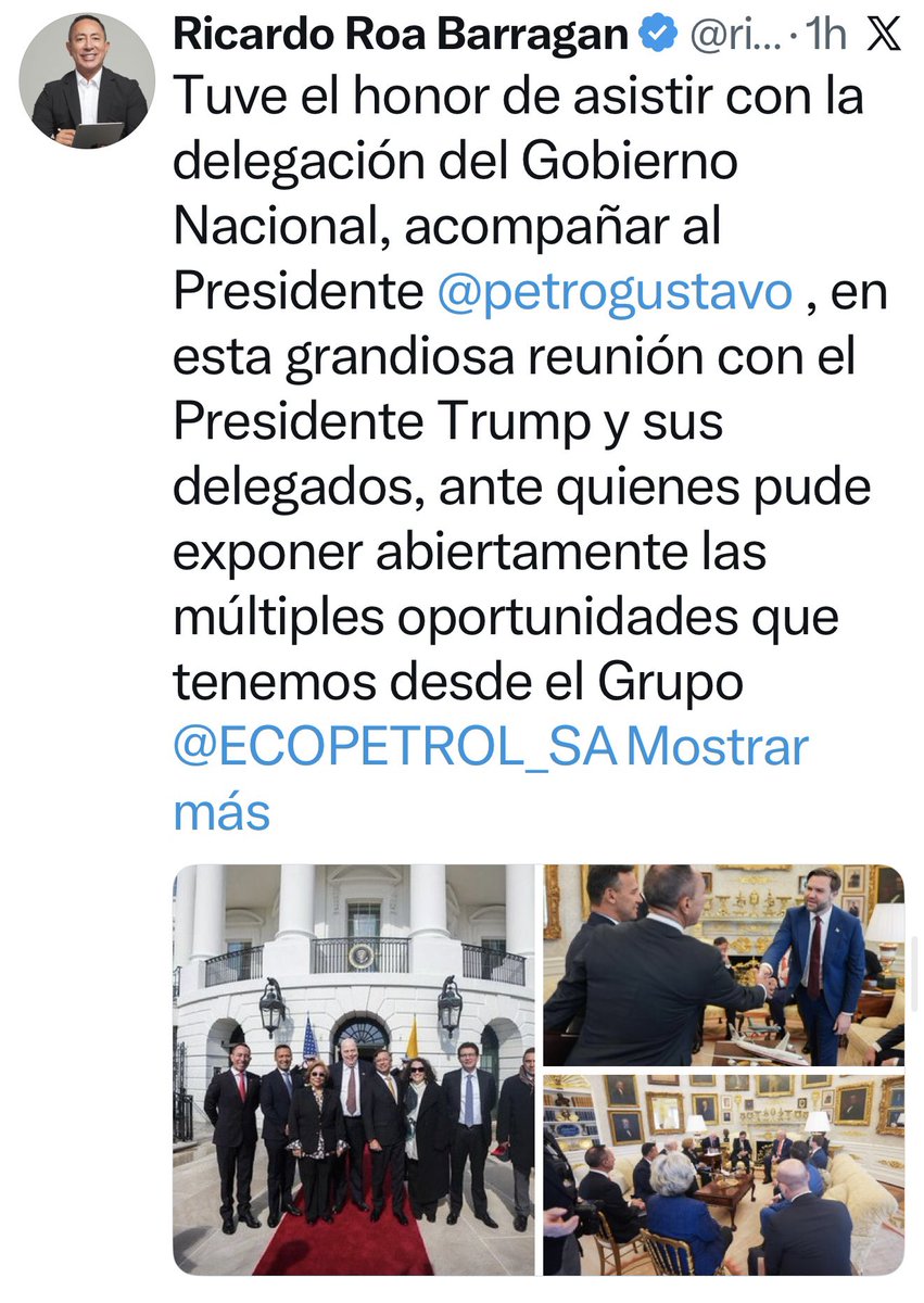 MAndreaNieto's tweet photo. Congratulations Mister Roa: ¿alguna mención sobre la licencia de Realtor que sacó en la Florida su pareja Julian Caicedo, la agencia LLC y la compra de varios inmuebles que me cuentan mis fuentes allá en el imperio capitalista? ¿O eso también es “falso” como lo de Florida, Valle del Cauca?