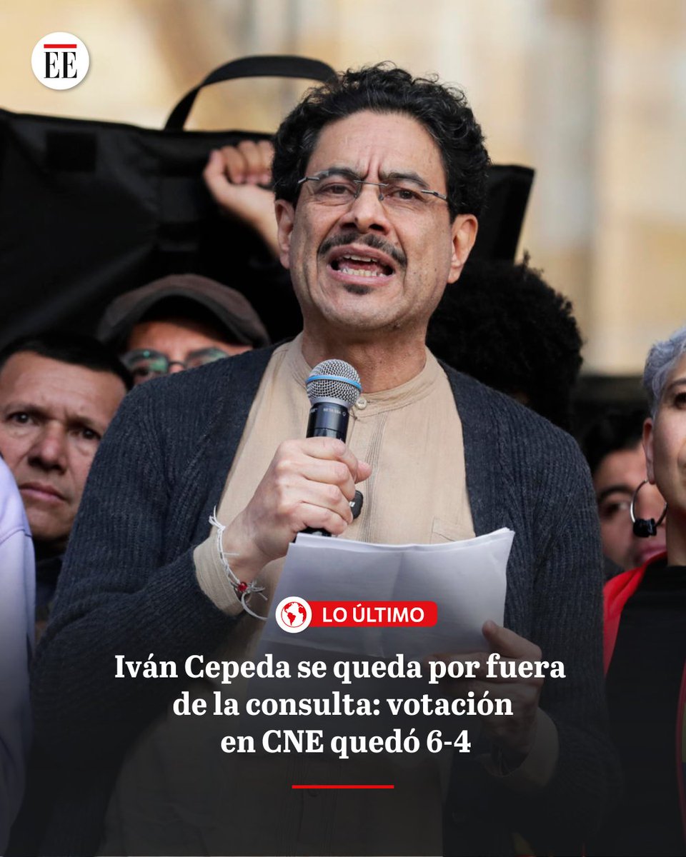#LOÚLTIMO🔴| El CNE determinó que Iván Cepeda se quedará por fuera de la consulta del Frente por la Vida. La votación quedó 6-4.
👉🏻 trib.al/Z4HumrP