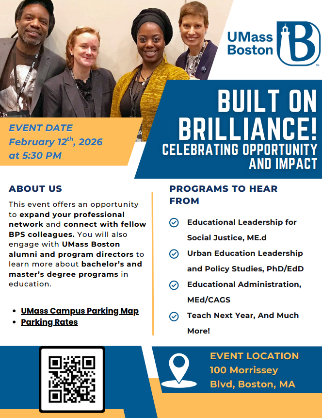 UMass Boston Urban Education Leadership, & Policy tweet media