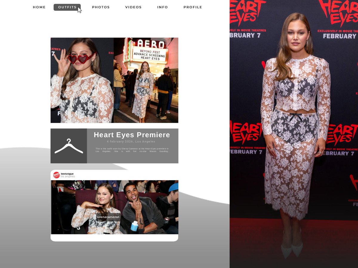 ⠀⠀⠀⠀
⠀⠀  ⠀⠀from addictionsilena's blog
⠀⠀                   ⠀⠀(02.04.26)
            ⋆ ˚｡  Silena at the premiere of 
⠀                ⠀   'Hearteyes' in LA. ୨୧
⠀⠀⠀⠀