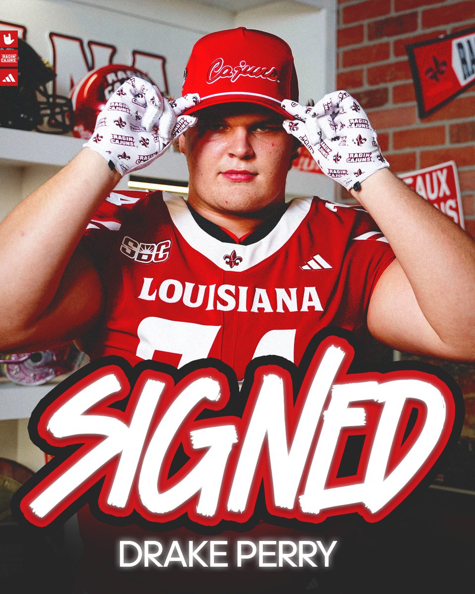 RaginCajunsFB's tweet image. 𝗦𝗧𝗔𝗬𝗜𝗡𝗚 𝗛𝗢𝗠𝗘 🏠

The Teurlings Catholic tandem of 𝗔𝗹𝗲𝘅 𝗠𝘂𝗻𝗼𝘇 (QB) and 𝗗𝗿𝗮𝗸𝗲 𝗣𝗲𝗿𝗿𝘆 (OL) are the newest members of the Ragin' Cajuns family 🤟

#GeauxCajuns