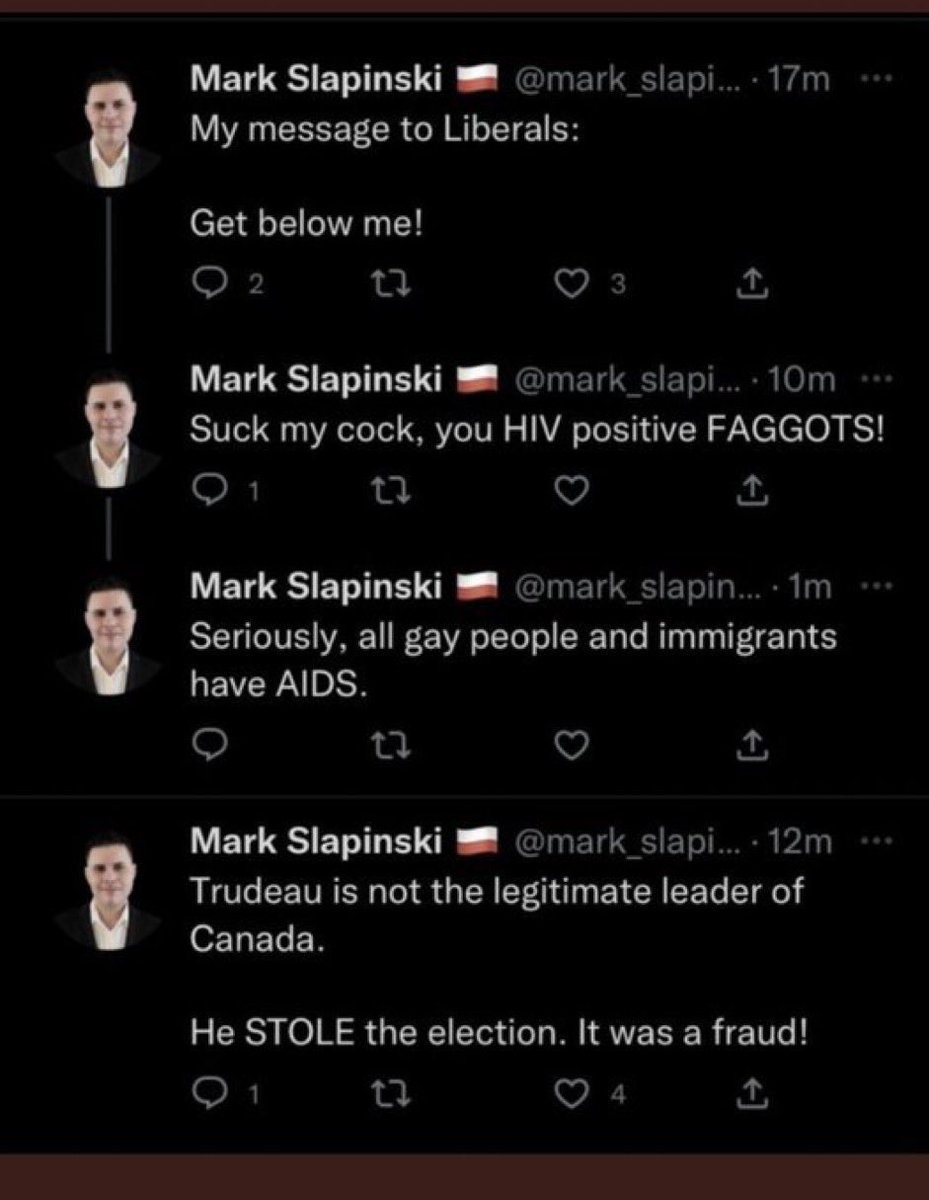 RealDonBradshaw's tweet photo. Ladies and gentlemen, this is the self-appointed “voice of reason” for the Conservative movement.
Just curious, Conservatives. After reading the attached posts, does he speak for you? Is he your “voice of reason”? #cdnpoli https://t.co/QSsqE6uuJ6