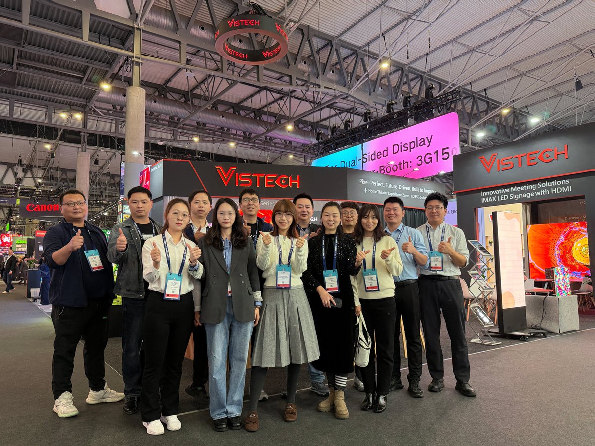 Vistech_Tech's tweet photo. 🔥 Day 2 at ISE 2026 | The Energy Is On! 🔥
Come visit VISTECH at Booth 3P300

👀 See it. 🤝 Talk to us. ✨ Get inspired.

#ISE2026 #VISTECH #CommercialDisplay #LEDDisplay #DigitalSignage #AVIndustry https://t.co/wVCTggfkvD
