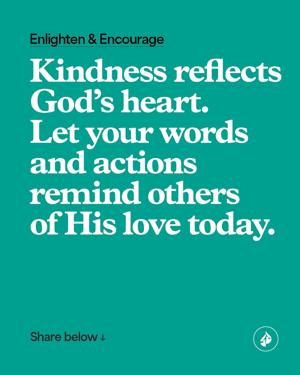 InTouchMin's tweet photo. "Be kind to one another” (Eph. 4:32). In a world that can feel cold and harsh, kindness is a powerful testimony. How can we make God’s love visible to a hurting world? https://t.co/3lk0Zk4z3Y