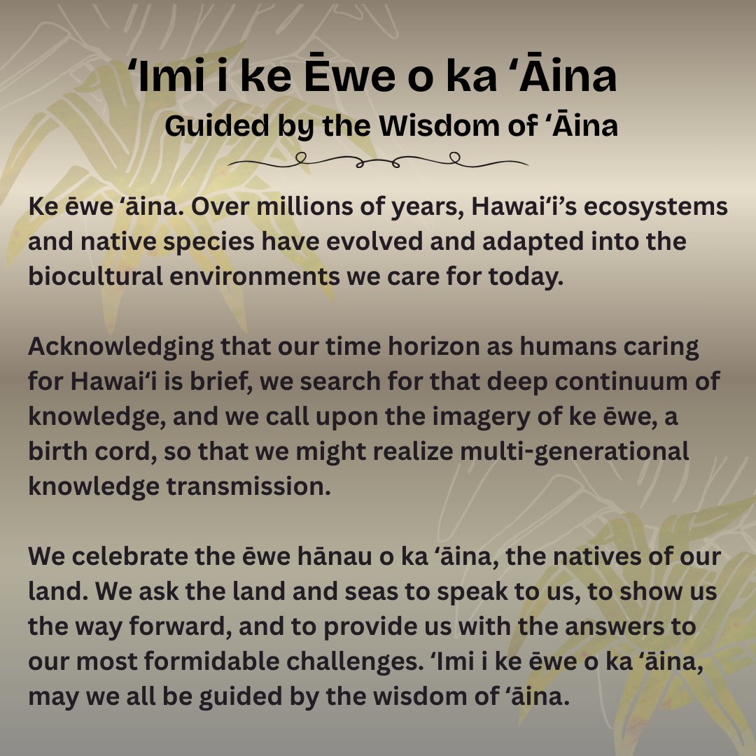 Hawai'i Conservation Alliance & Foundation tweet media