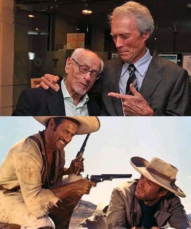 Thebestfigen's tweet image. Two legends Clint Eastwood and Eli Wallach.