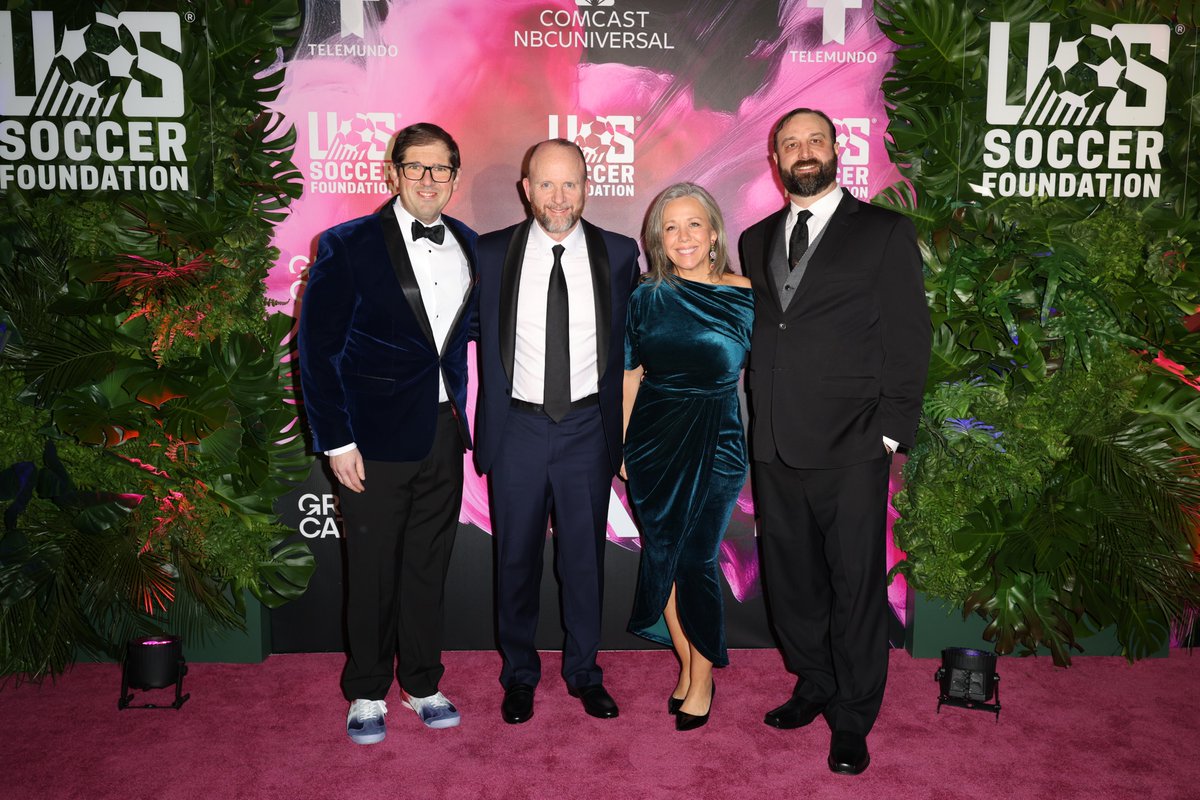 galway_plus's tweet photo. An inspiring night at the U.S. Soccer Foundation’s 30th Anniversary Pitch Perfect Gala. @galway_plus  and EPIC Insurance Brokers &amp; Consultants leaders were honored to support expanding access to soccer and the powerful impact it has on kids and families. #YouthSports #Impact https://t.co/HIwK2K7uAT