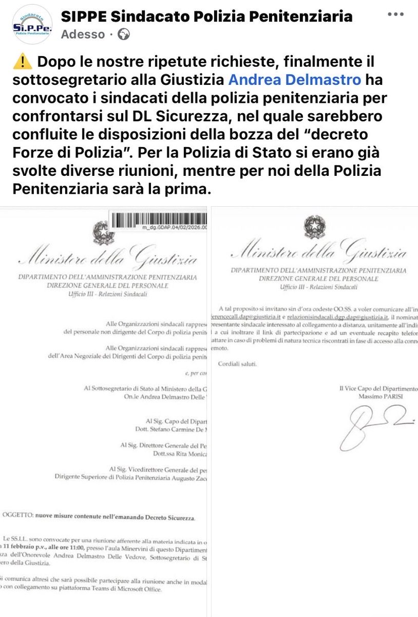 DepasqualeSippe's tweet photo. Dopo infinite sollecitazioni, arriva la convocazione anche per la Polizia Penitenziaria. Per la Polizia di Stato era già tutto chiaro… per noi, la prima volta. https://t.co/EzivTCZTjh