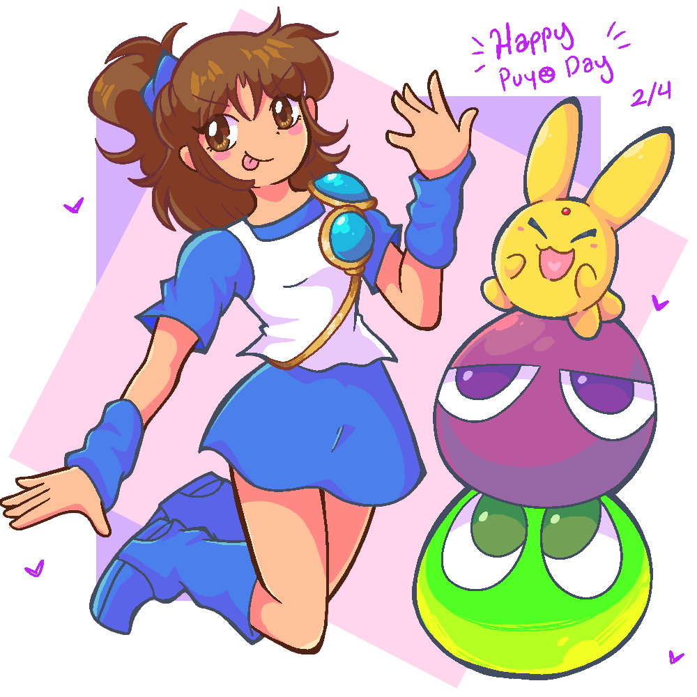happy puyo day everyone 🔴🟡🟢🔵🟣