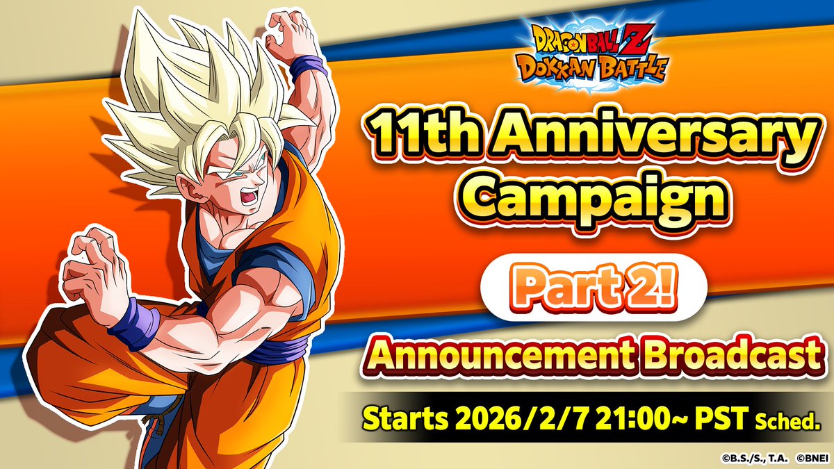 dokkan_global's tweet photo. ／ 
✨11th Anniversary Campaign Part 2 Announcement Broadcast✨
Active Skill Animations Special Compilation📹
＼  

Let us know which animation
is your favorite in the YouTube chat!

📺 Broadcast URL:
https://t.co/8w2bPJytsj

#Dokkan11th #dokkanbattle #dragonball https://t.co/0SABTNmNPQ