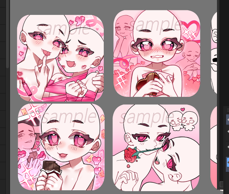 I couldn't finish them for today, but they'll be ready tomorrow. This is how they're coming along 🙏🥺🩷