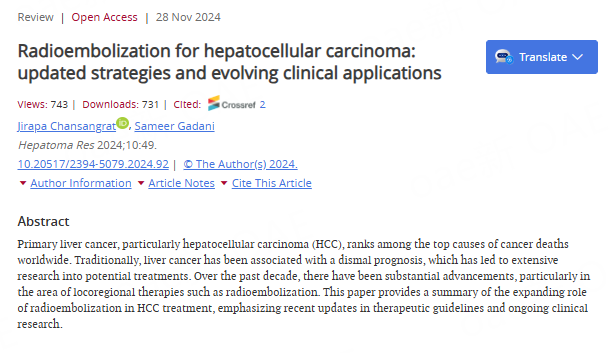 HepatomaRes's tweet photo. ☢️ Radioembolization for #HepatocellularCarcinoma

This review summarizes updated strategies and evolving clinical applications of #radioembolization in HCC, highlighting recent #guideline updates and its expanding role in locoregional therapy.

🔗 [https://t.co/untMBsZSrg] https://t.co/AVZc8SKdSC