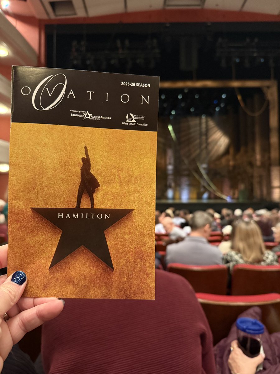 EmilyMatesic's tweet photo. YES YES YES!!! @HamiltonMusical is back at @FoxCitiesPAC and I’m finally in the audience!!! https://t.co/yEtdLjifSe