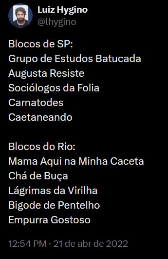 errorbrittes's tweet photo. A esquerda deve ter batizado todos os blocos de rua de SP. https://t.co/Nm1SUuy3jD