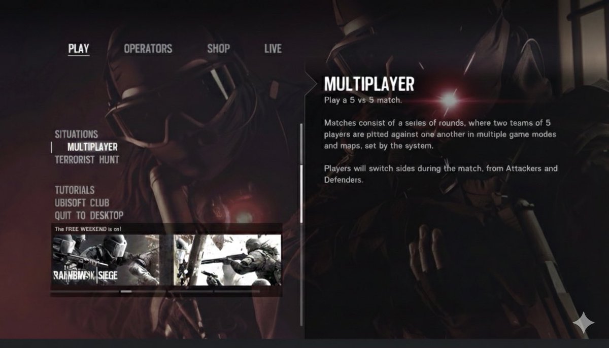 KTXORG's tweet photo. Dear @Rainbow6Game @Ubisoft , can we get an option for a fully customizable main menu?
It would be amazing to be able to toggle between current and "Launch Day" UI styles. Let the OG fans feel that day-one nostalgia again!
#RainbowSixSiege #QualityOfLife #ClassicUI #Gaming https://t.co/o3bB6rlzkC