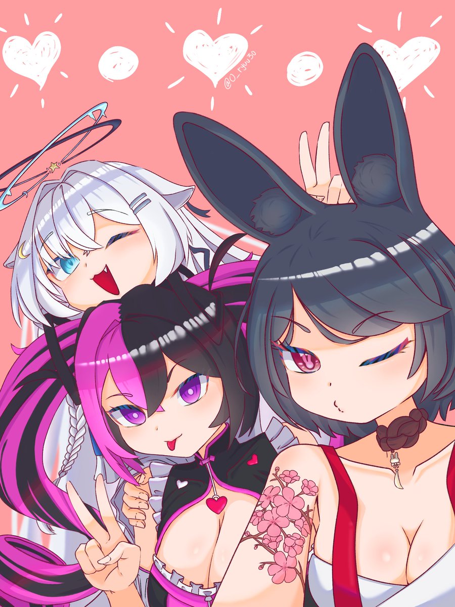O_ryuu30's tweet photo. Fanart of...@Arcelia_Noire @laviniamara__ and @Vivionanoviana!
Know the jellyfish and sensei from bnnuy (~‾▿‾)~
#LIAgallery
#ARTmara
#vivillustration
#Vtuber https://t.co/UXNYWK77SM