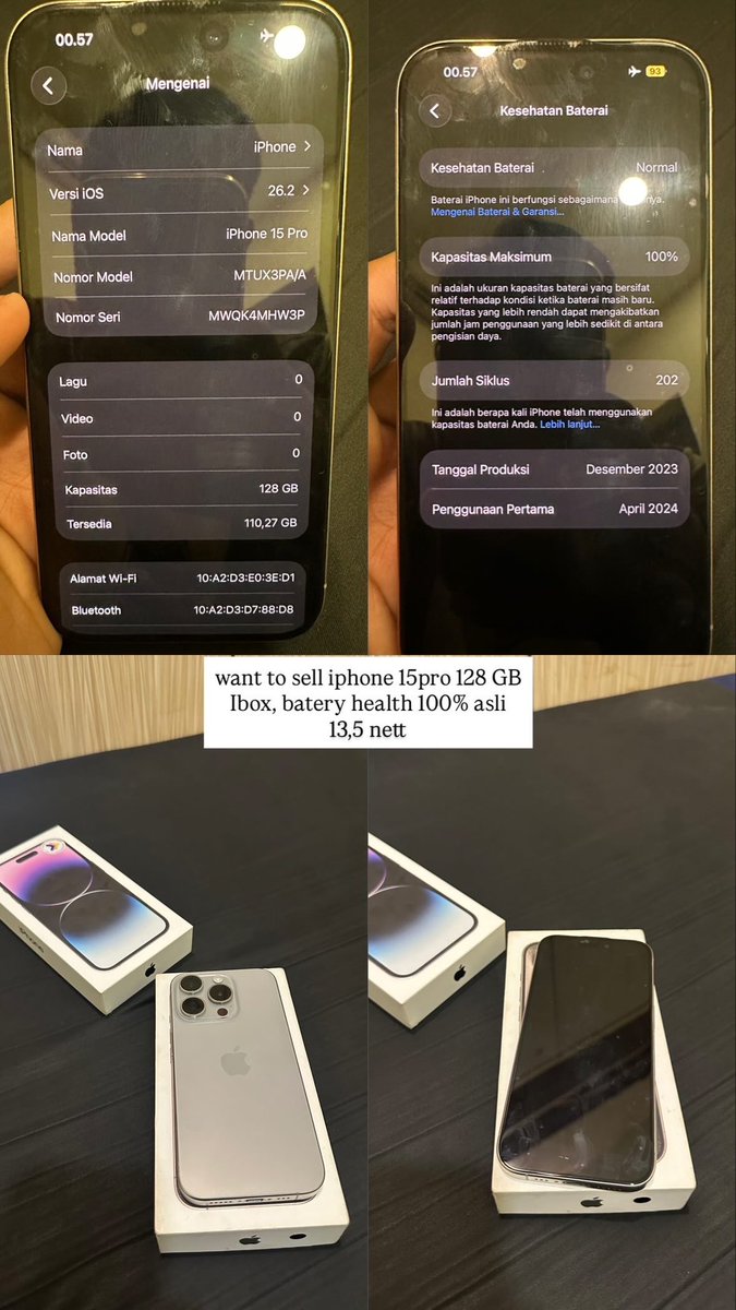 Want to sell, 
Iphone 15 pro

Lebih jelas bisa dm
