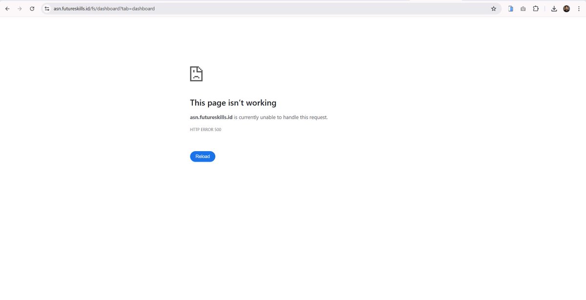 Selamat pagi, saya mengalami kendala error 500 setiap setelah login pada aplikasi asn future skills. apakah bisa di bantu? <a href="/LAN_RI/">LAN RI</a>