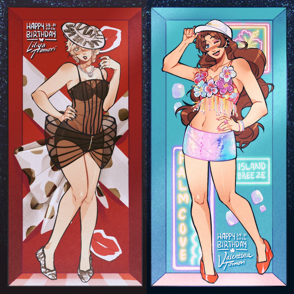 Happy (belated) bday to the Tomori sisters!! 🎊 summer isnt over yet and neither is their birthday