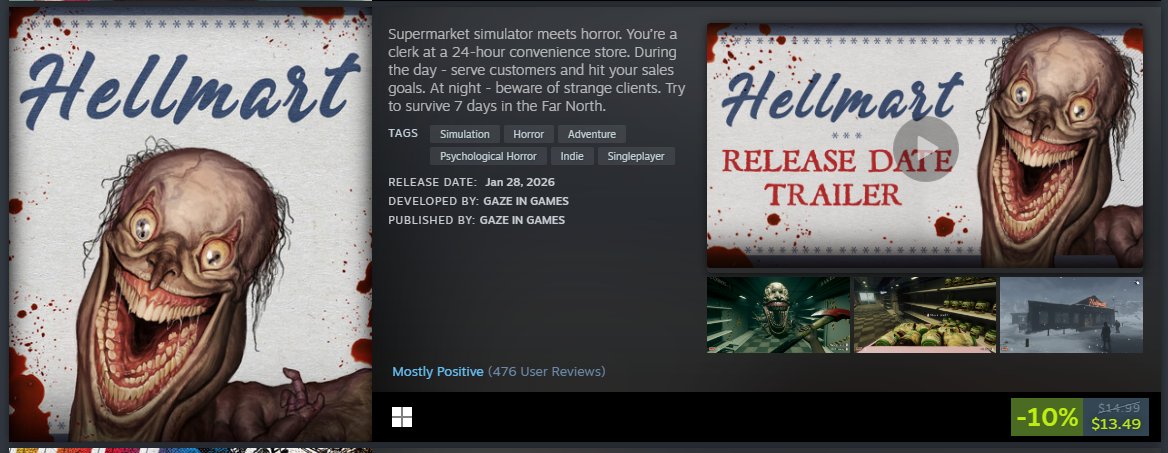 SunnieWitch's tweet photo. I was randomly scrolling through Steam and jumpscared myself 💀 https://t.co/Ey6Jr0mbIT
