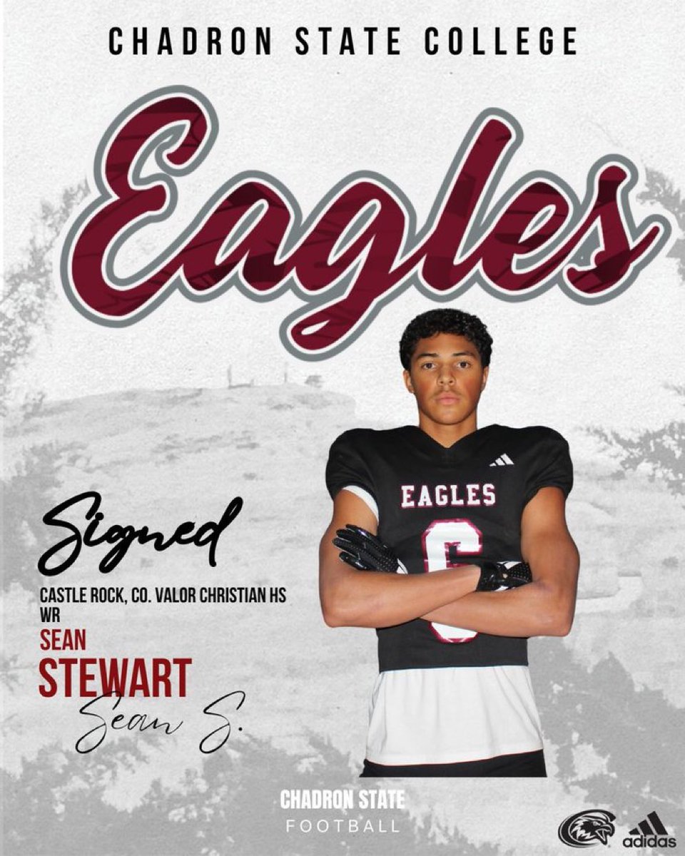 Officially a Chadron State Eagle! Thank you <a href="/CoachJayLong/">Jay Long</a> and <a href="/micahsmith6/">Coach Smith</a> for the opportunity! Can’t wait to get on campus

<a href="/Coach_Sanford2/">Coach Mike Sanford</a> 
<a href="/kngdmsp/">The KNGDM</a>
