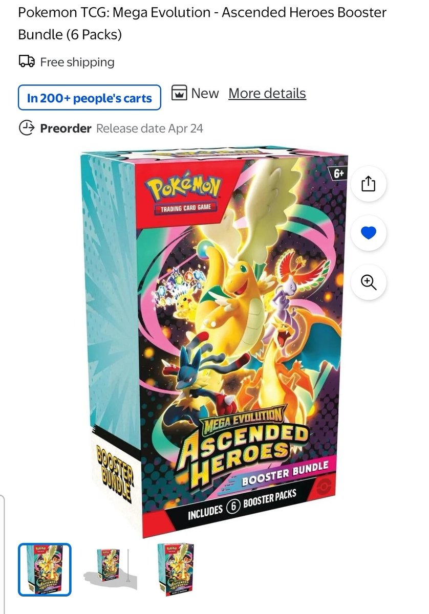 CollectingEmAll's tweet photo. 🚨WALMART DROP AT 9PM ET🚨

💾 SAVE links below for potential drops tonight!

Please double check the seller! The waiting queue should open up for the ones that are part of tonight's drop!

GOOD LUCK!!!

#pokemontcg #instock #walmartdrop #pokemon #collectibles #rare #fypシ https://t.co/WNNzjpK9Ho