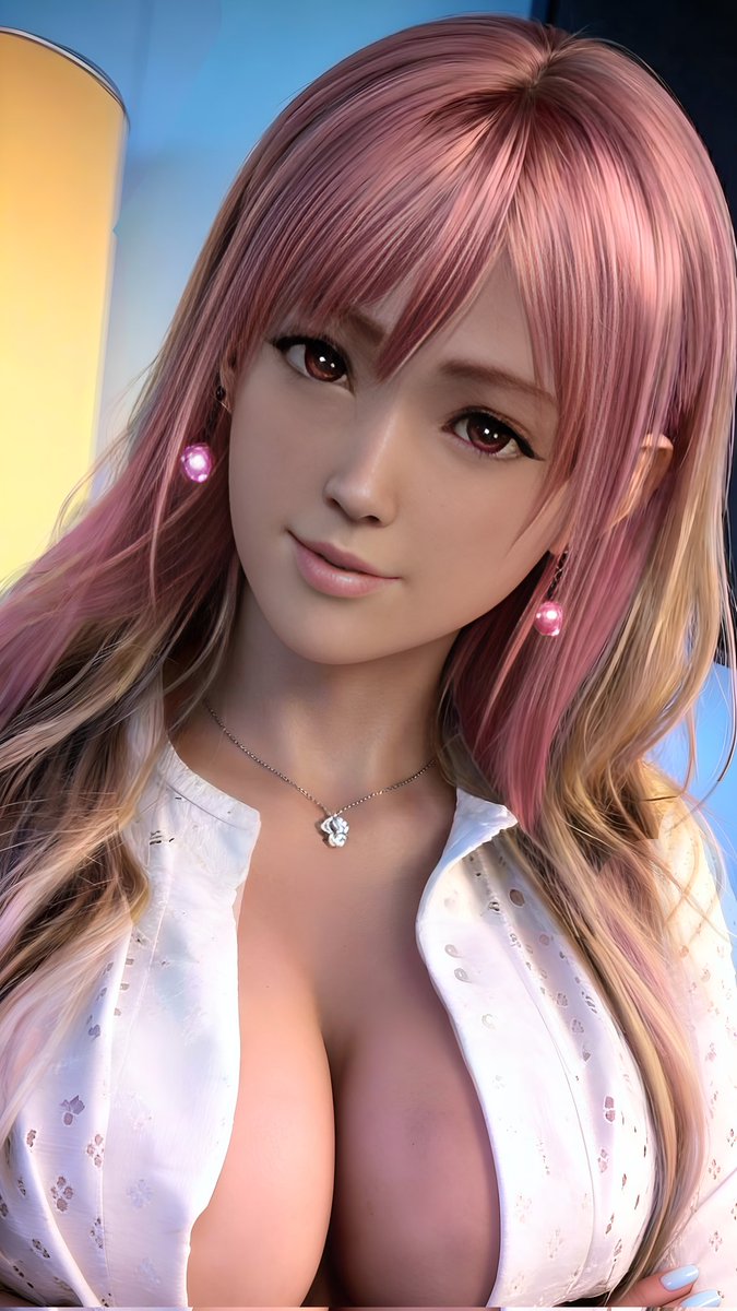 A close-up of Honoka with her blouse open. Best Oppais. #DOAXVV #VirtualPhotography