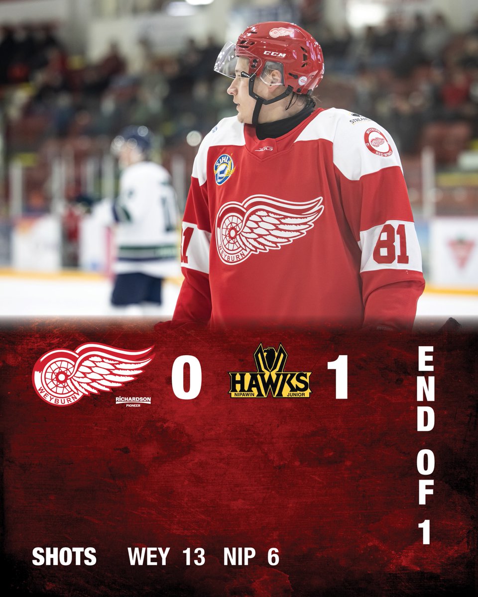 weyburnredwings's tweet photo. 1️⃣ Down by one after 20 minutes.
📸 Highway 39 Photography
#WeyburnRedWings #SJHL #FirstPeriod https://t.co/7mED0Wimqh