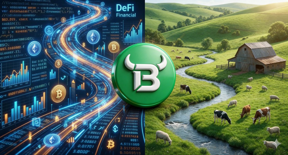 Bull_Nus's tweet photo. The future of DeFi isn't just code—it’s AgFi. 
As the market shifts from speculation to utility, agriculture is emerging as the next major RWA frontier. #Bullnus is leading this trend by merging decentralized finance with the stable, high-demand cattle industry. 
Financial resilience meets real-world necessity. Welcome to the era of sustainable growth. 💎

#RWA #DeFi #AgFi #Bullnus #Web3