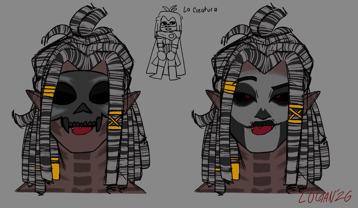 Loganisout's tweet image. Cai en la propaganda (+maquillaje calacon gótico y piercings)