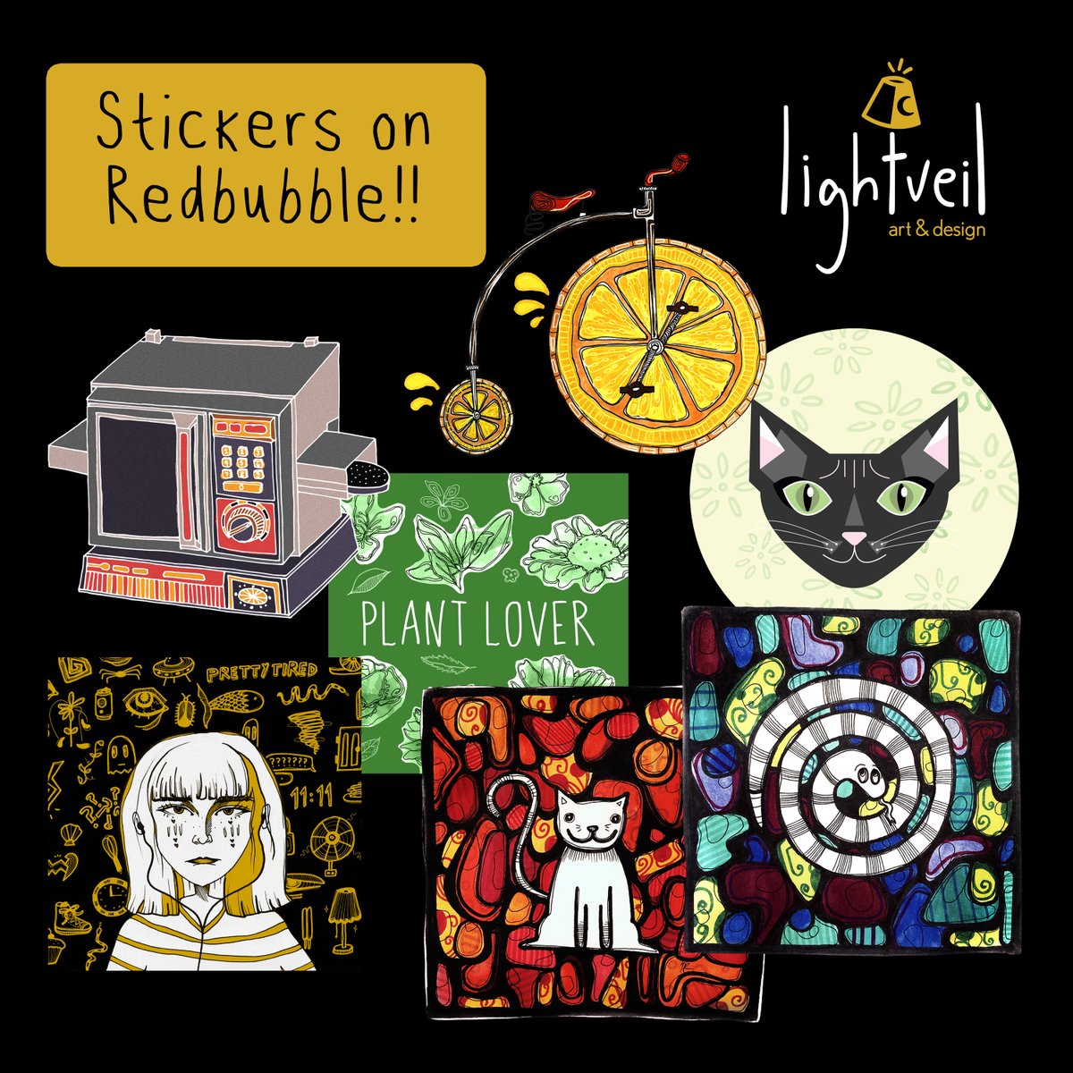 i just listed some sticker designs on redbubble for the first time!! more stickers will be on my kofi soon, but for now, i thought it would be cool to try this out! :) redbubble.com/people/lightve…