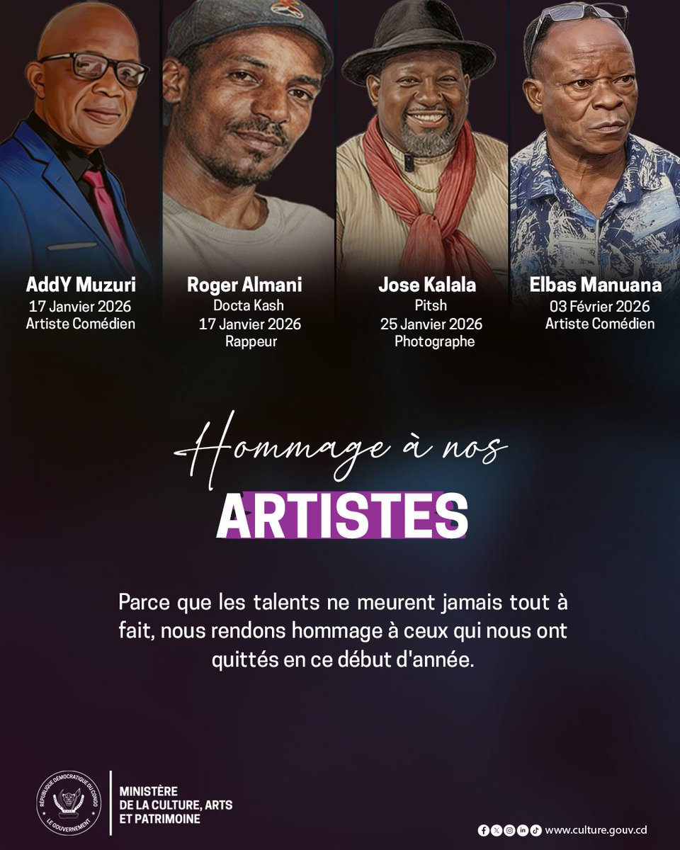 Ministère de la Culture, Arts et Patrimoine RDC tweet media