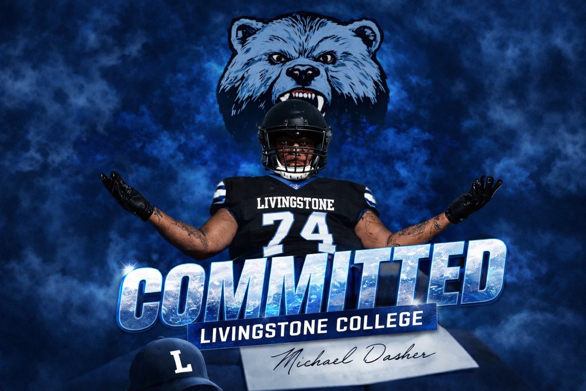 Officially A Blue bear. All praise to the most high ! <a href="/BallCoachNeal/">Damani Neal</a> <a href="/Livingstone_Fb/">Livingstone College Football</a> <a href="/CoachKipWL/">Kip Burdette</a> <a href="/WestHigh_FB/">West Laurens Football</a> <a href="/CoachAGoggans/">Adam Goggans</a> <a href="/CoachWTrenchMob/">Coach Williams Jr. 🤘🏾</a> Let’s Work !