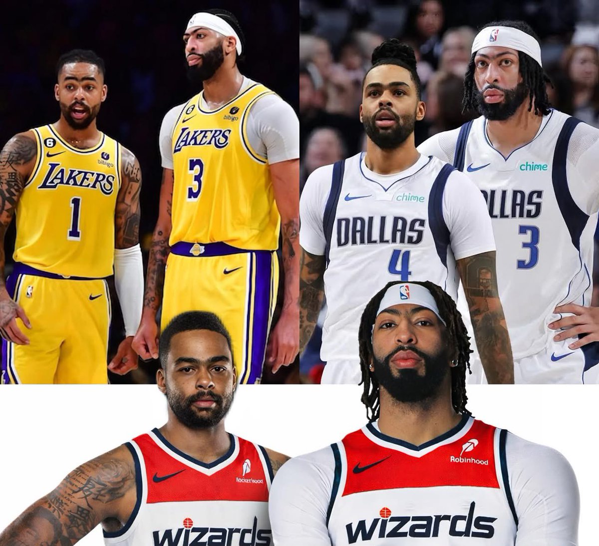 No matter what happens to Anthony Davis, he can’t get away from D'Angelo Russell

😂🤣