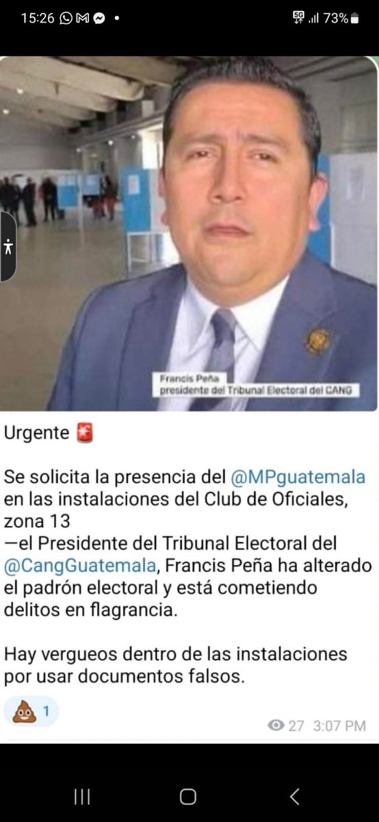 No sería de extrañar. El <a href="/CangGuatemala/">Colegio de Abogados y Notarios de Guatemala</a> está actualmente infestado de CERDOS.
Se agradece el apoyo del <a href="/MPguatemala/">MP de Guatemala</a> y de ser necesario,que caiga todo el peso de la ley sobre Francis Peña y otros implicados.