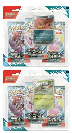 Sneaky_Steals's tweet photo. Pokémon TCG: Scarlet &amp; Violet-Journey Together 3-Pack Booster Blister $21.99 @ BAM https://t.co/IJ5BVgBJzQ #ad https://t.co/mzIO4cO4T9
