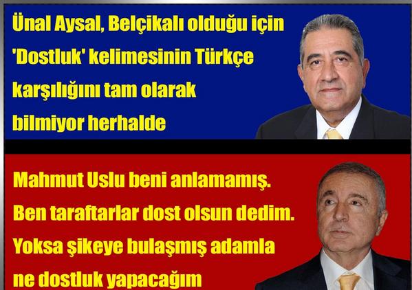 Ünal Aysal Fenerbahçe yönetici ve başkanlarını affetmez oluk gibi sokardı lafı .
Ünal Aysal başkan olsun diyen varmı içinizde ?