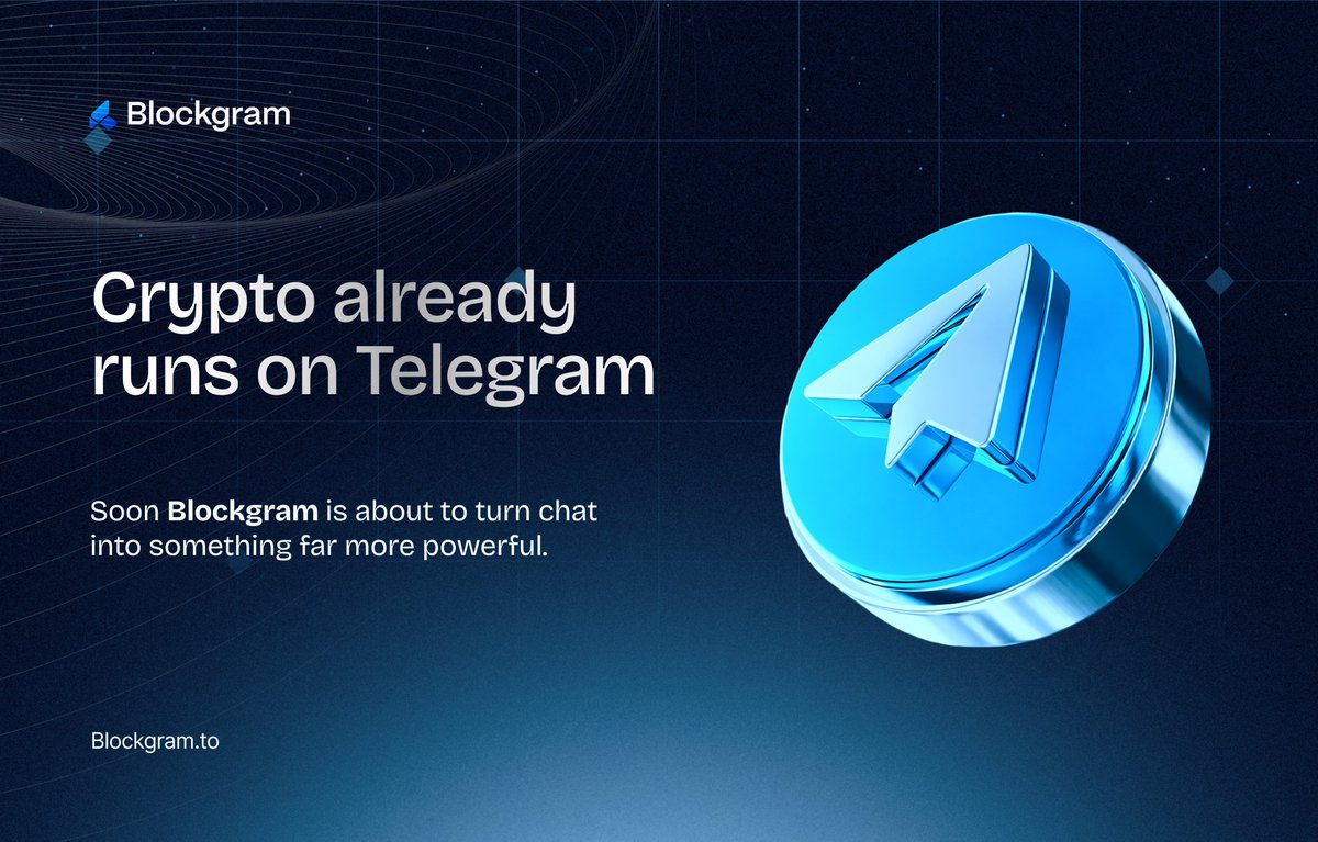 Crypto already runs on Telegram.

Conversations, deals, communities everything starts there.

Soon Blockgram is about to turn chat into something far more powerful.
