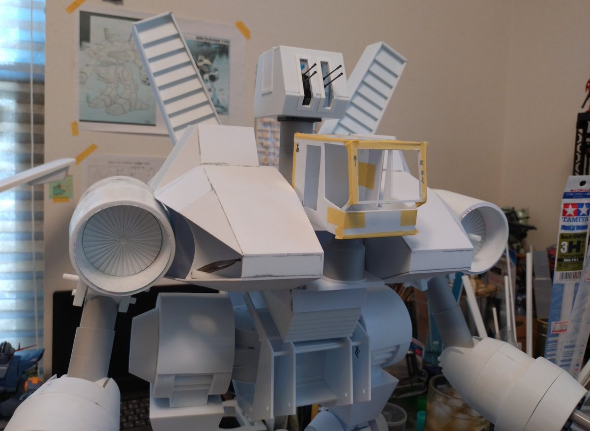 type205m's tweet photo. 大きなダッガータイプの続きです。背中のダクトを作りました。
＃オラザブ7
＃ダッガータイプ
#ザブングル https://t.co/u6hgyVzOQv