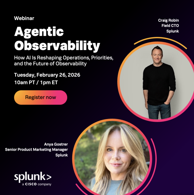 leighhilt's tweet photo. Join us to learn why agentic observability is essential now as AI-generated software and autonomous systems increase operational complexity and business stakes. #SplunkO11y https://t.co/fPXnQ3uAnE https://t.co/jzkHlSevgx