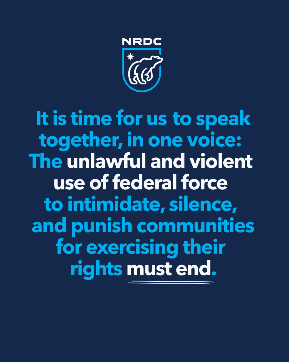 NRDC's tweet photo. Some may ask why a group like ours would weigh in at this moment. While we have all witnessed the chaos unfolding across the country, we at NRDC are also deeply concerned by how it impacts every aspect of civil society, including our work to protect the environment. 1/2 https://t.co/B9Puzle6jE
