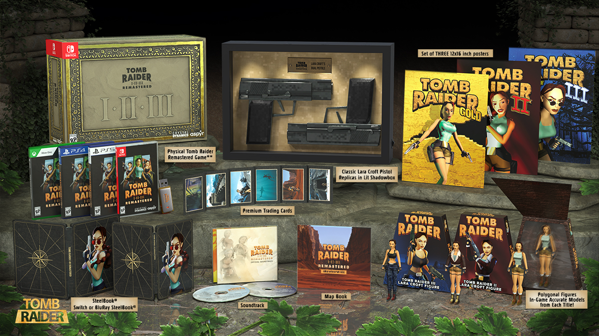 You just discovered a trove of @TombRaider treasure! 🤩 This deluxe set includes a physical game; Lara Croft pistol replicas; figures and much more!

finalbossbundle.com/products/tomb-…