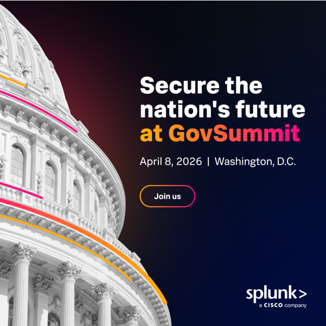 leighhilt's tweet photo. Splunk GovSummit 2026 lands in Washington, DC on April 8, bringing together the public sector minds shaping the future of security and resilience. Registration is open, come be part of it. https://t.co/NYOYBYFDJZ https://t.co/UgyQx7J1Ag